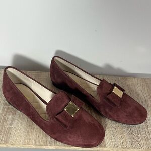 Cole Haan Burgundy Suede Loafers